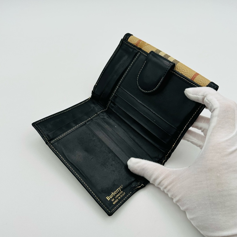 Burberry Tan and Black Checkered Wallet - Picture 10 of 13